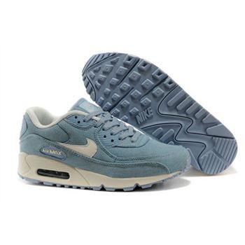 Wmns Nike Air 90 Womens Shoes Denim Light Jeans Blue Rice Red China